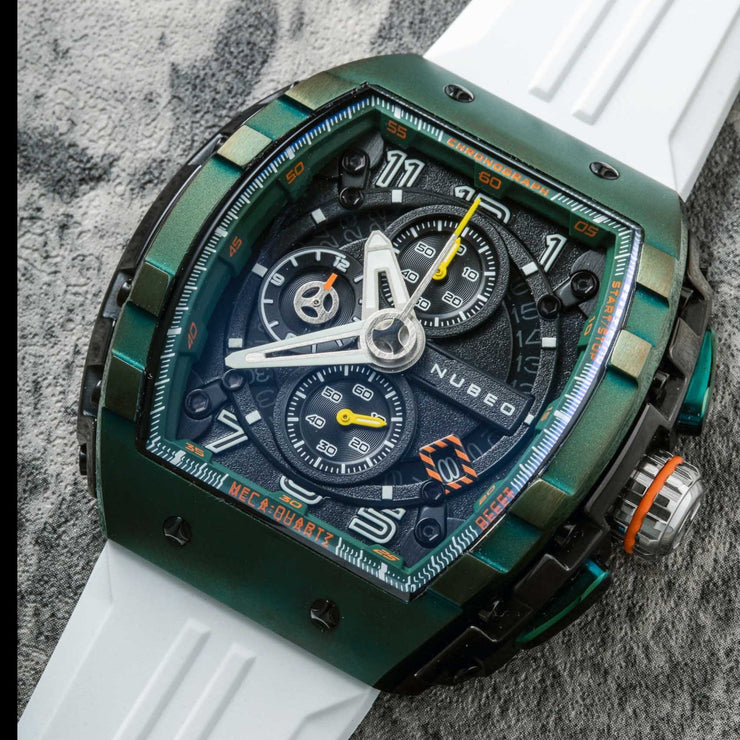 Nubeo Magellan Chronograph White Green