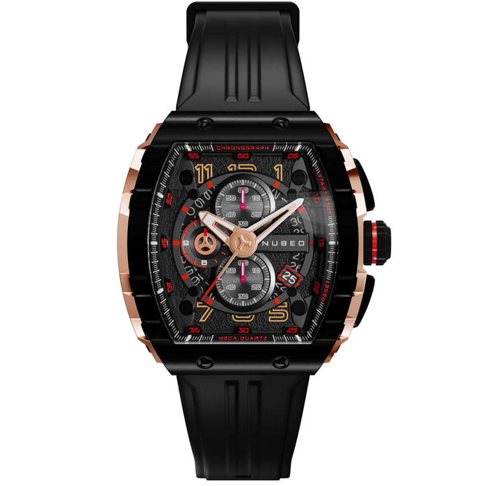 Nubeo Magellan Chronograph Midnight Rose Gold angled shot picture
