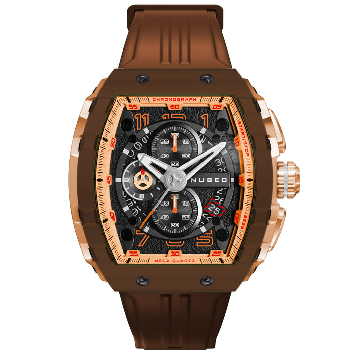 Nubeo Magellan Chronograph Brown angled shot picture