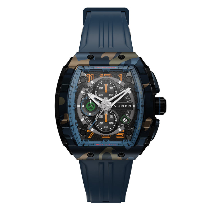 Nubeo Magellan Chronograph Blue Camo