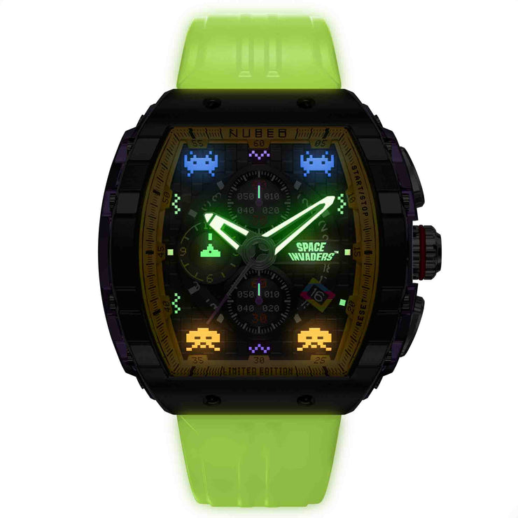 Nubeo Magellan Chronograph Space Invaders Plasma Purple Limited Edition