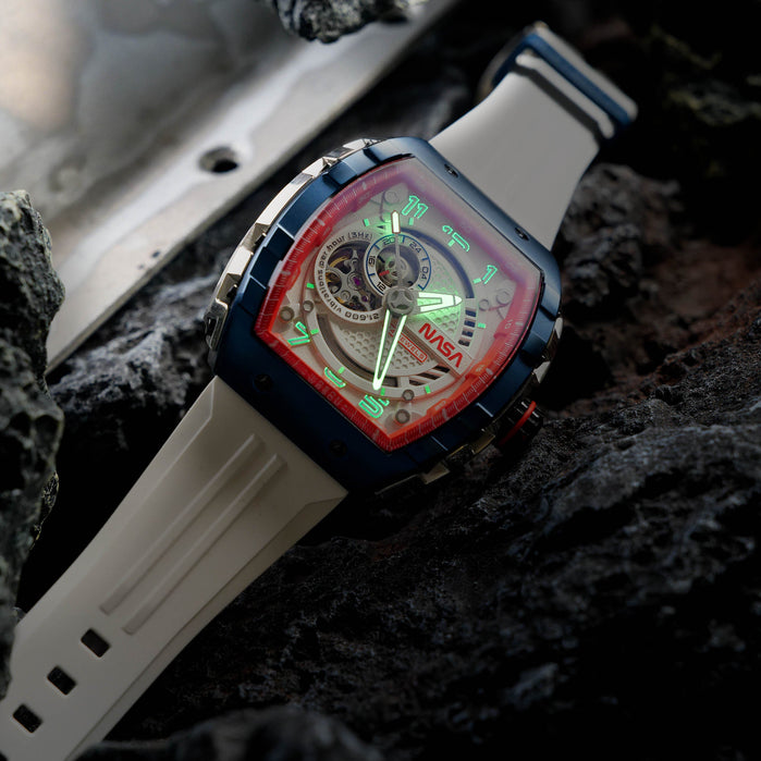 Nubeo Magellan Automatic NASA Walker Blue Limited Edition angled shot picture