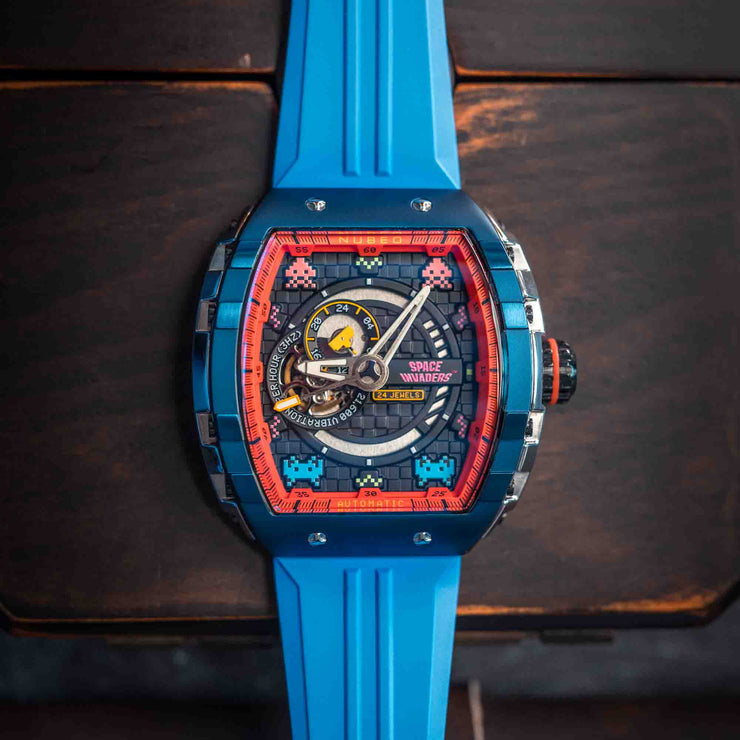 Nubeo Magellan Automatic Space Invaders Invader Blue Limited Edition