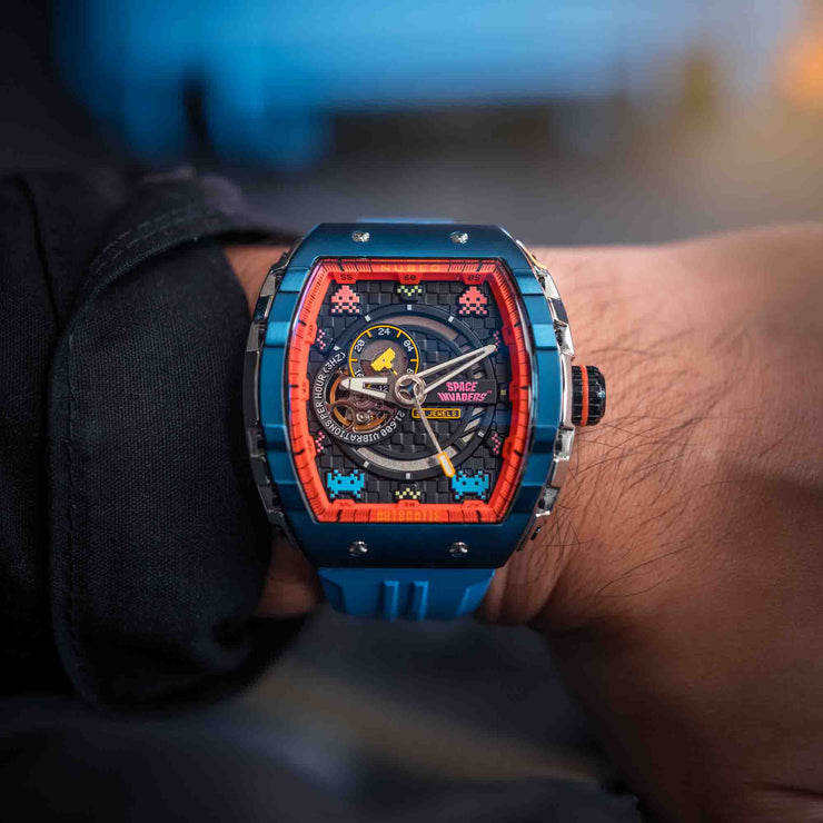 Nubeo Magellan Automatic Space Invaders Invader Blue Limited Edition