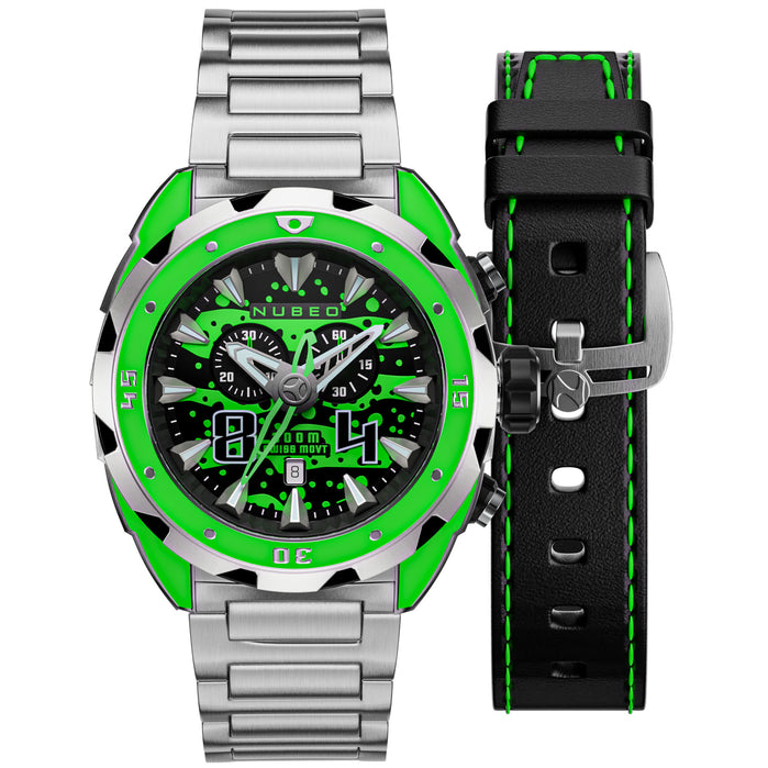 Nubeo Swell Chronograph Lime Limited Edition angled shot picture