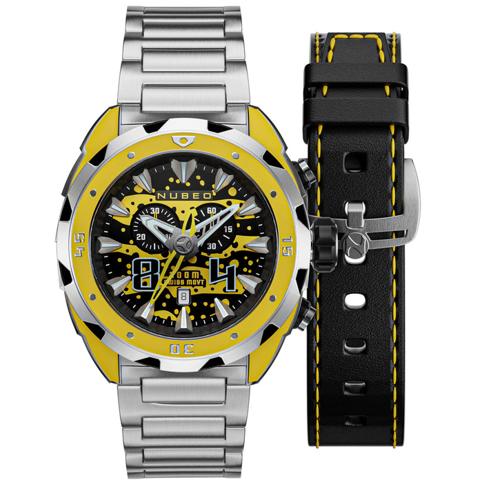 Nubeo Swell Chronograph Mustard Limited Edition angled shot picture