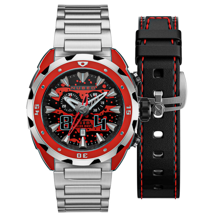 Nubeo Swell Chronograph Ruby Limited Edition angled shot picture