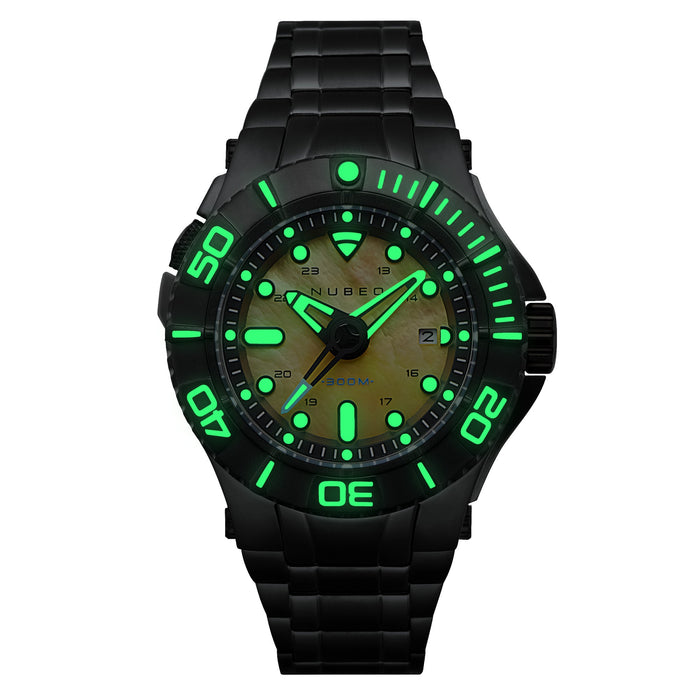 Nubeo Manta Mid Automatic Black Yellow Limited Edition angled shot picture