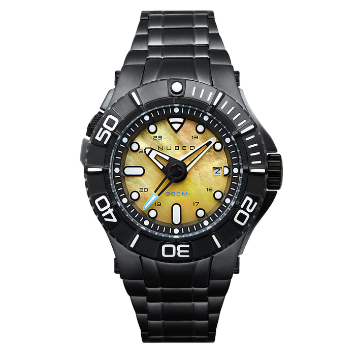 Nubeo Manta Mid Automatic Black Yellow Limited Edition angled shot picture