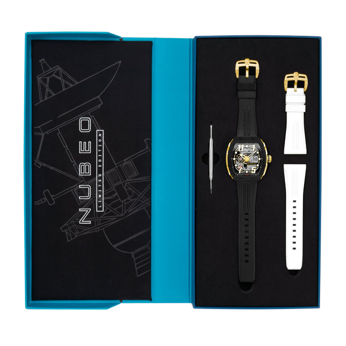 Nubeo Magellan Skeleton Automatic Copper Black angled shot picture