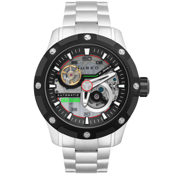 Nubeo Pioneer Bridge Automatic Stone Black angled shot picture