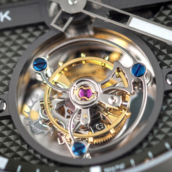 Peacock Climber Tourbillon Automatic Steel Army angled shot picture