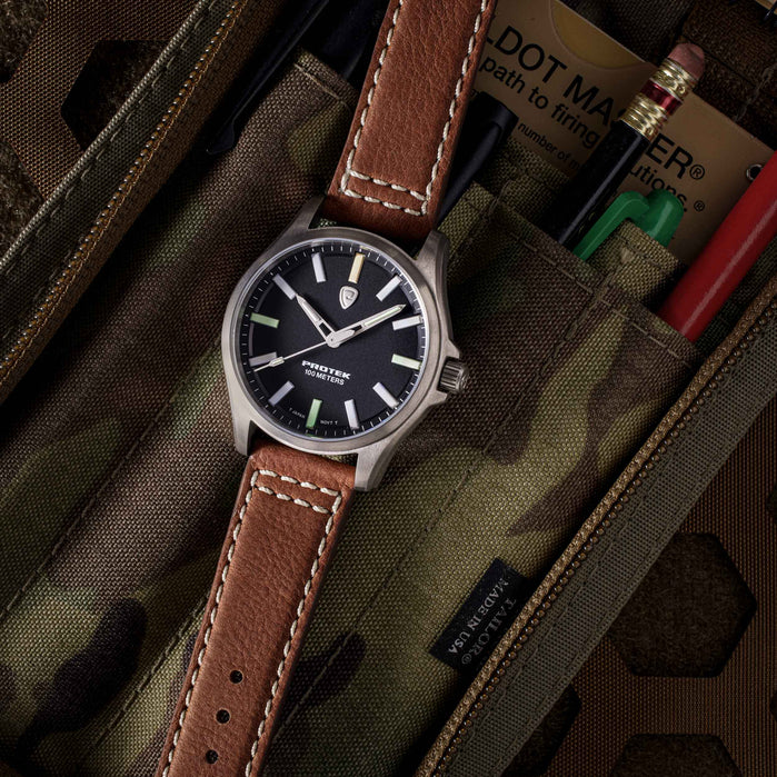 ProTek Titanium Field 3000 Series Tritium Black Tan angled shot picture