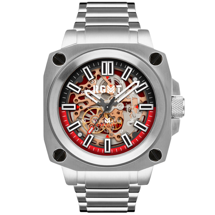 RGMT Altimeter Automatic Silver Red angled shot picture