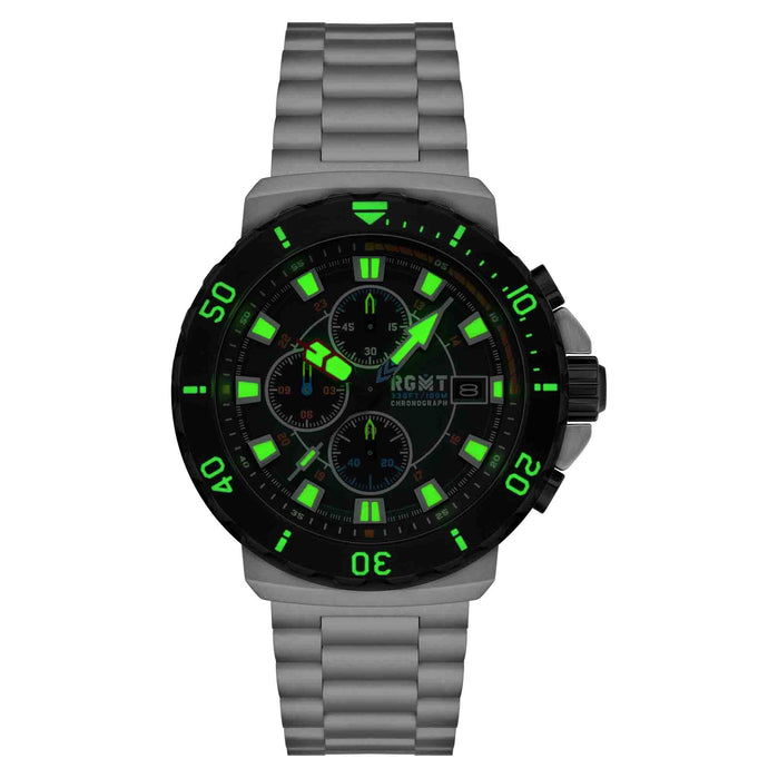 RGMT Trench Chronograph Pine Green angled shot picture