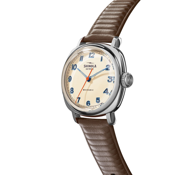 Shinola The Mechanic Hand Wind 39mm Cream Limited Edition