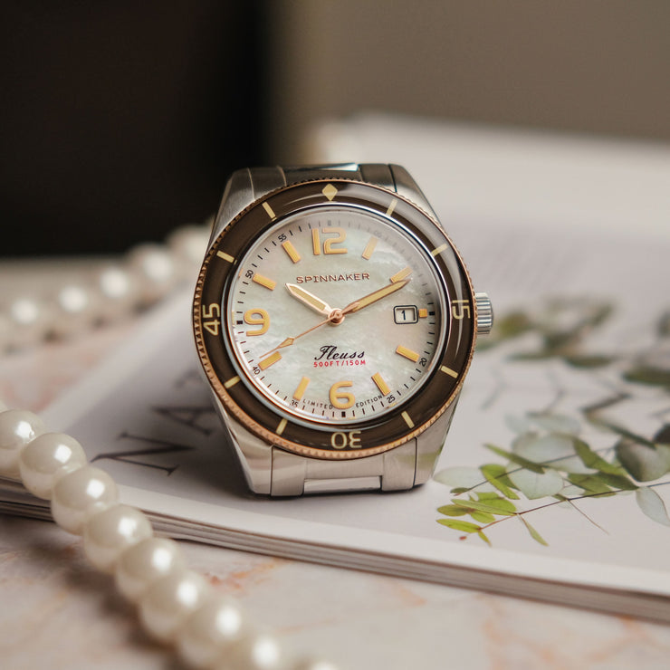 Spinnaker Fleuss Diver Automatic White Pearl SS Limited Edition
