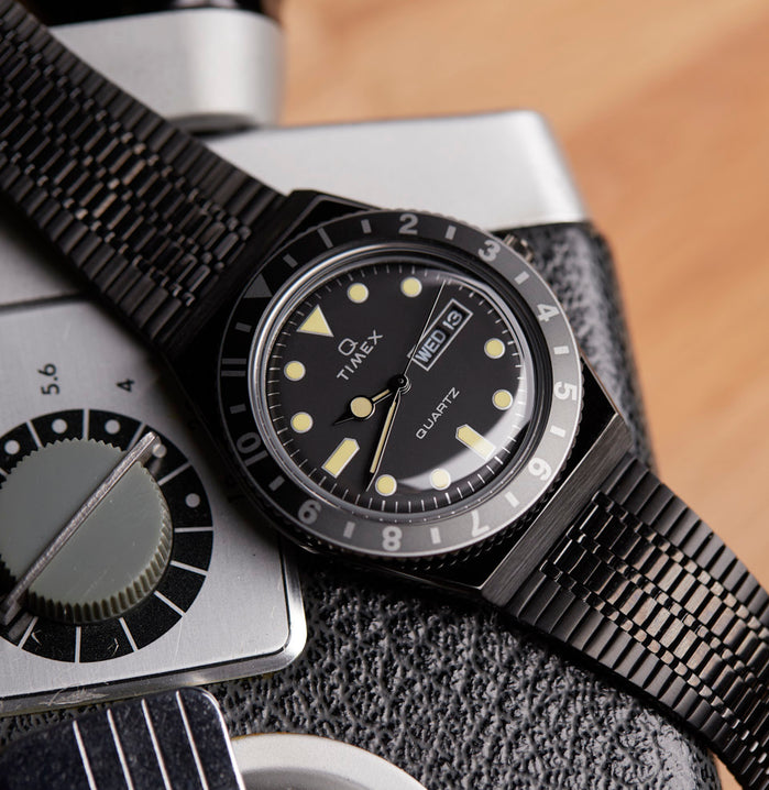 Timex Q Reissue Black SS | Watches.com