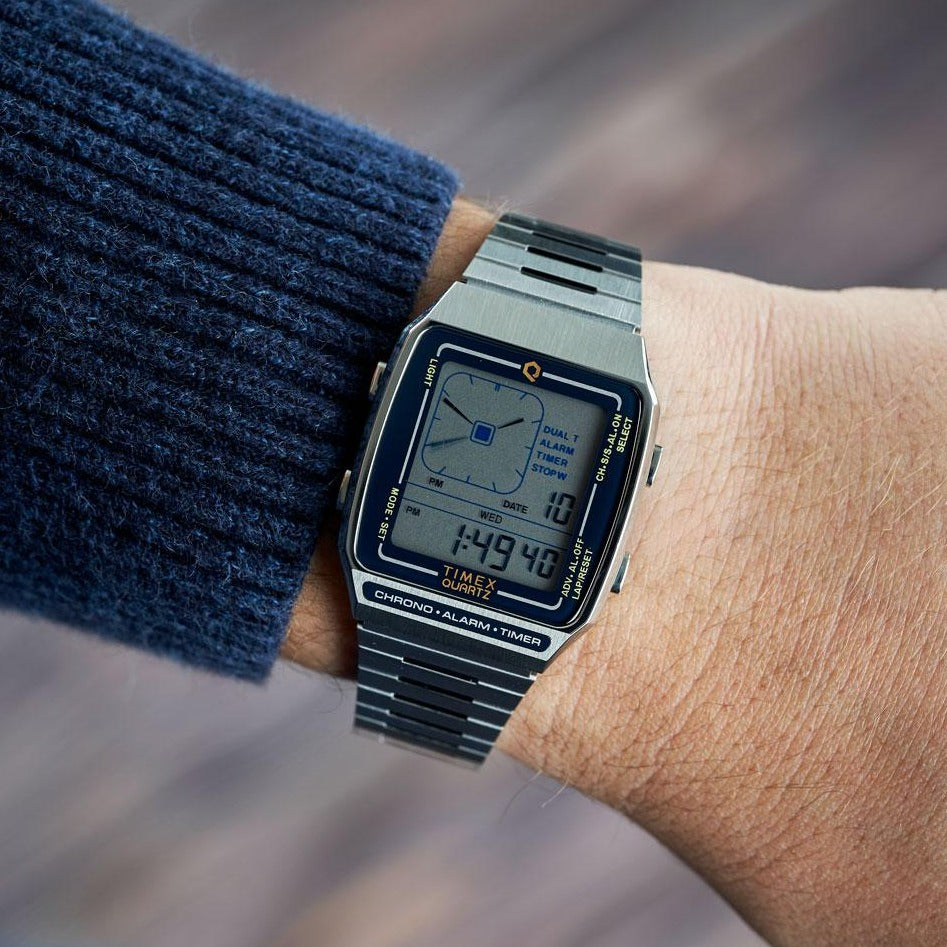 Timex Q LCA Reissue Digital 33mm Silver | Watches.com