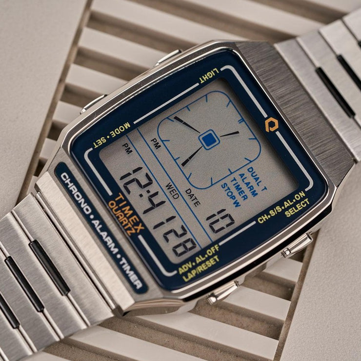 Timex Q LCA Reissue Digital 33MM Silver