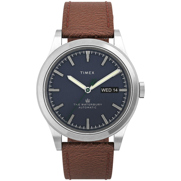 Timex Waterbury Traditional Automatic Silver Blue Brown