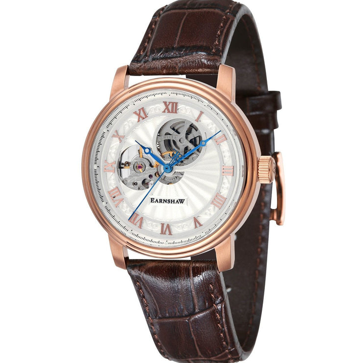 Thomas Earnshaw Westminster Hand Wind Brown Rose Gold