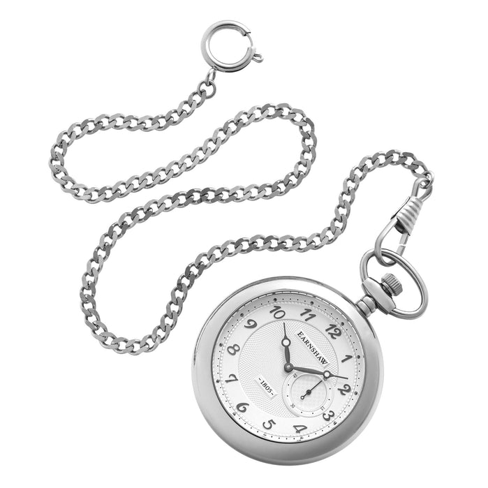 Thomas Earnshaw Grand Legacy Pocket Watch Silver angled shot picture