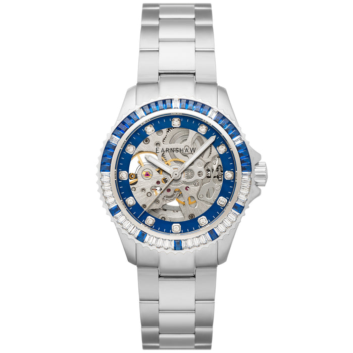 Thomas Earnshaw Ladies Martineau Skeleton Automatic Blue angled shot picture