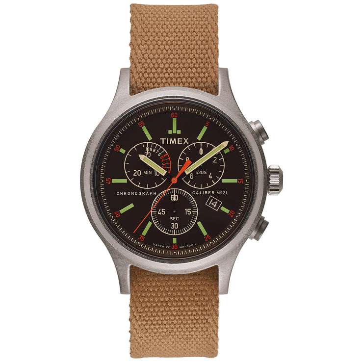 Timex Archive Allied Chrono 42mm Reversible Tan Silver