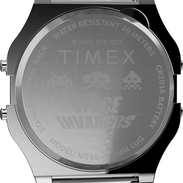 Timex T80 x Space Invaders 34mm Silver SS