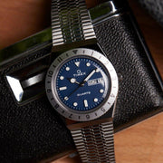 Timex Q 36mm Blue Silver SS