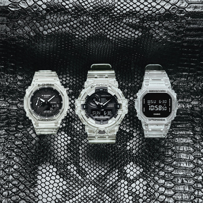 G-Shock DW5600 Transparent White angled shot picture