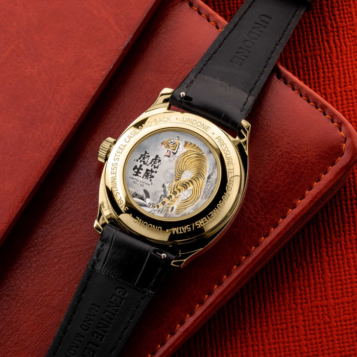 UNDONE Year of the Tiger Automatic Gold Limited Edition angled shot picture