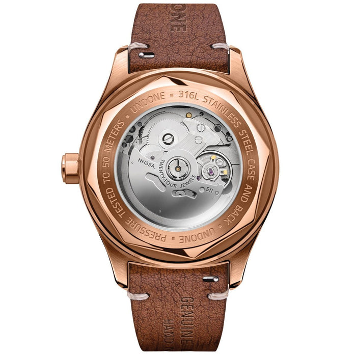 Undone Basecamp Automatic Rose Gold Limited Edition angled shot picture