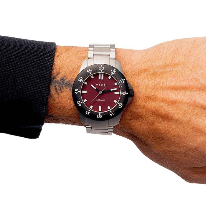 VERO Open Water Automatic Broadway Burgundy Limited Edition angled shot picture