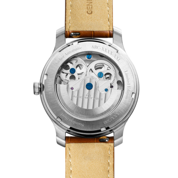 Archetype Archer Automatic Silver Tan Navy