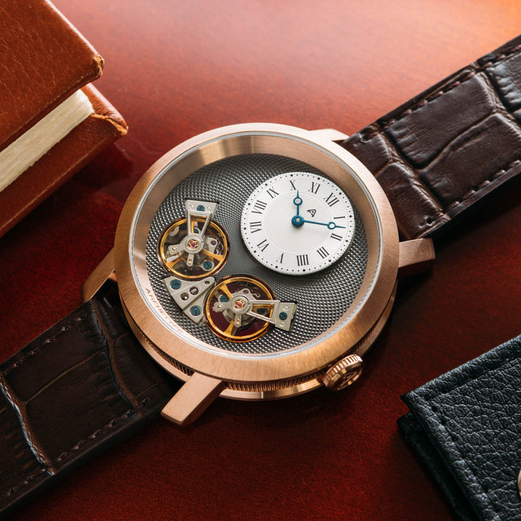 Archetype Caspian Automatic Rose Gold Silver Brown