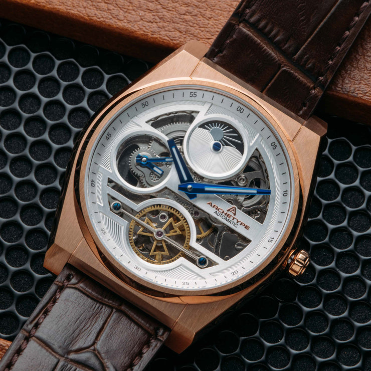 Archetype Rogue Automatic Rose Gold Brown White