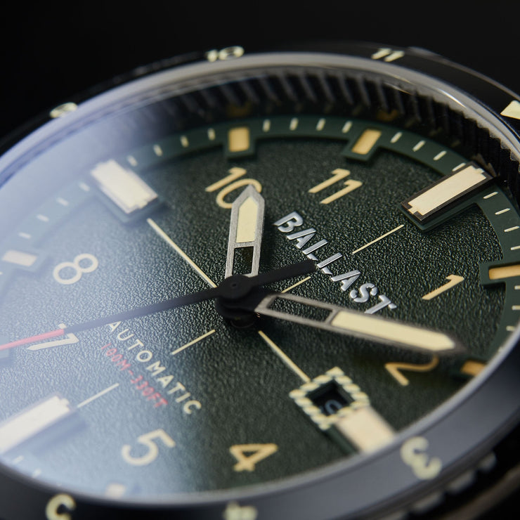 Ballast Trafalgar Dual Time Automatic Silver Green