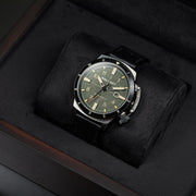 Ballast Trafalgar Dual Time Automatic Silver Green
