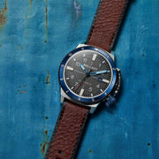 Ballast Trafalgar Dual Time Automatic Blue Brown