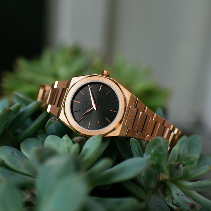 California Watch Co. Hollywood 32 Rose Gold Black