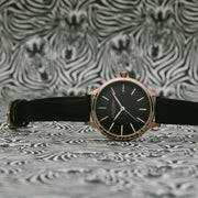California Watch Co. Laguna 34 Leather Rose Gold Black