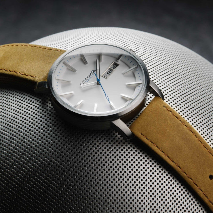 California Watch Co. Mojave Leather Sand White