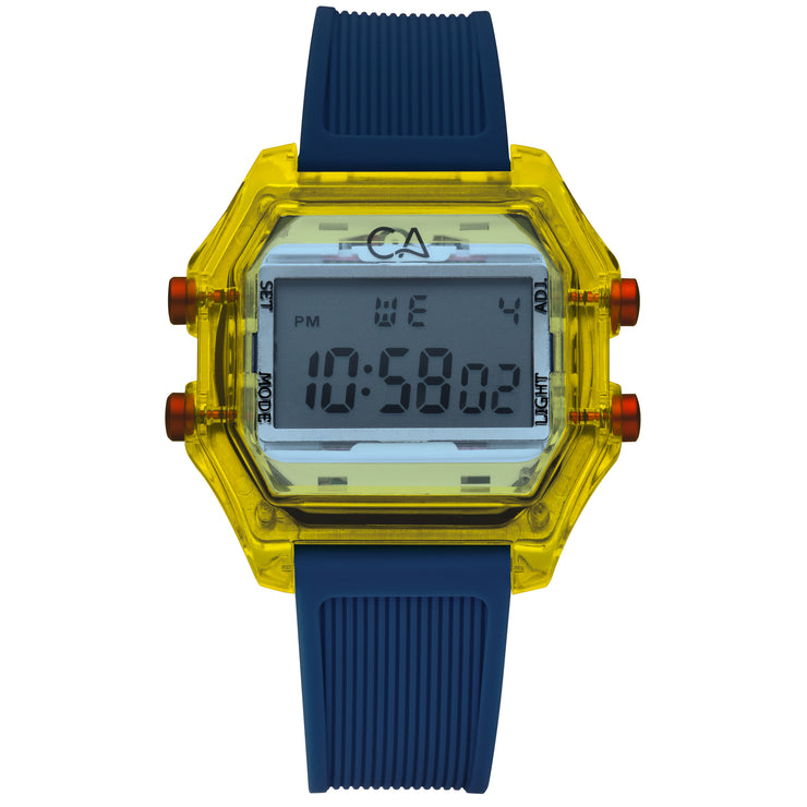 California Watch Co. Venice Beach Digital Yellow Blue Navy