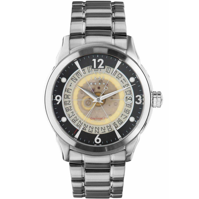 CCCP Sputnik-1 Automatic Silver Black SS angled shot picture
