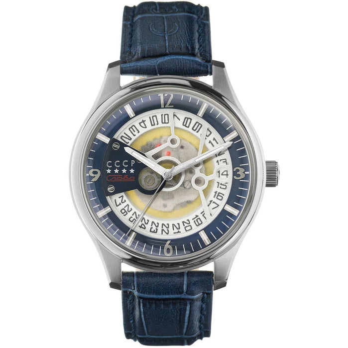 CCCP Sputnik-2 Automatic Silver Blue angled shot picture