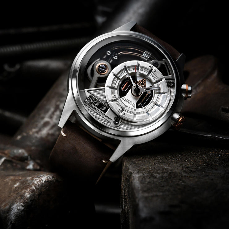 The Electricianz Steel Z Silver Brown | Watches.com