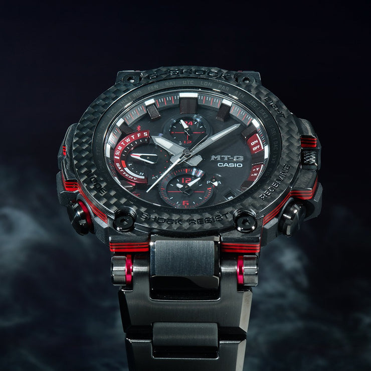 G-Shock MTGB1000 Carbon Connected Solar Black Red