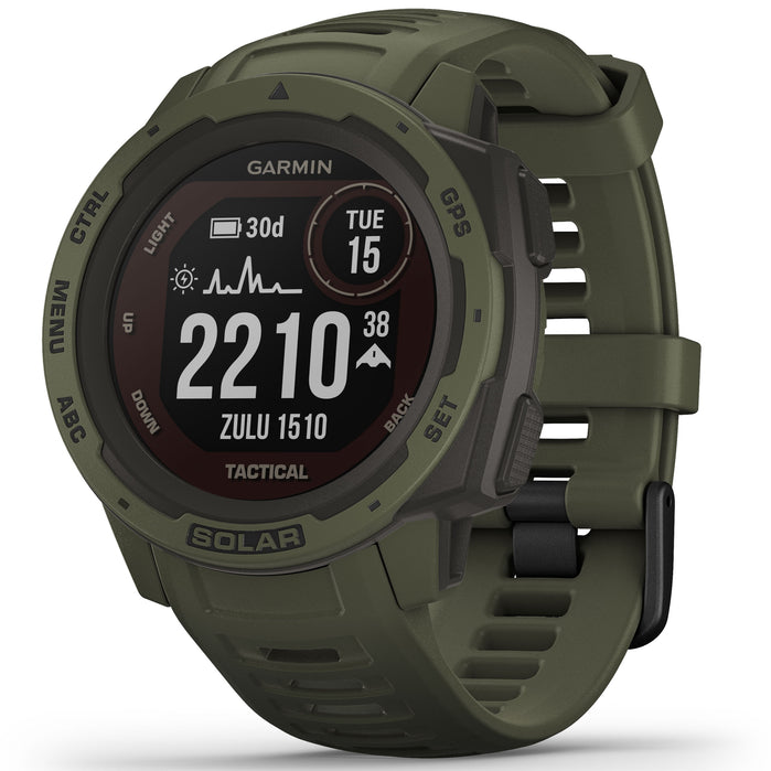 Garmin Instinct Solar GPS Smartwatch Tactical Edition Moss angled shot picture